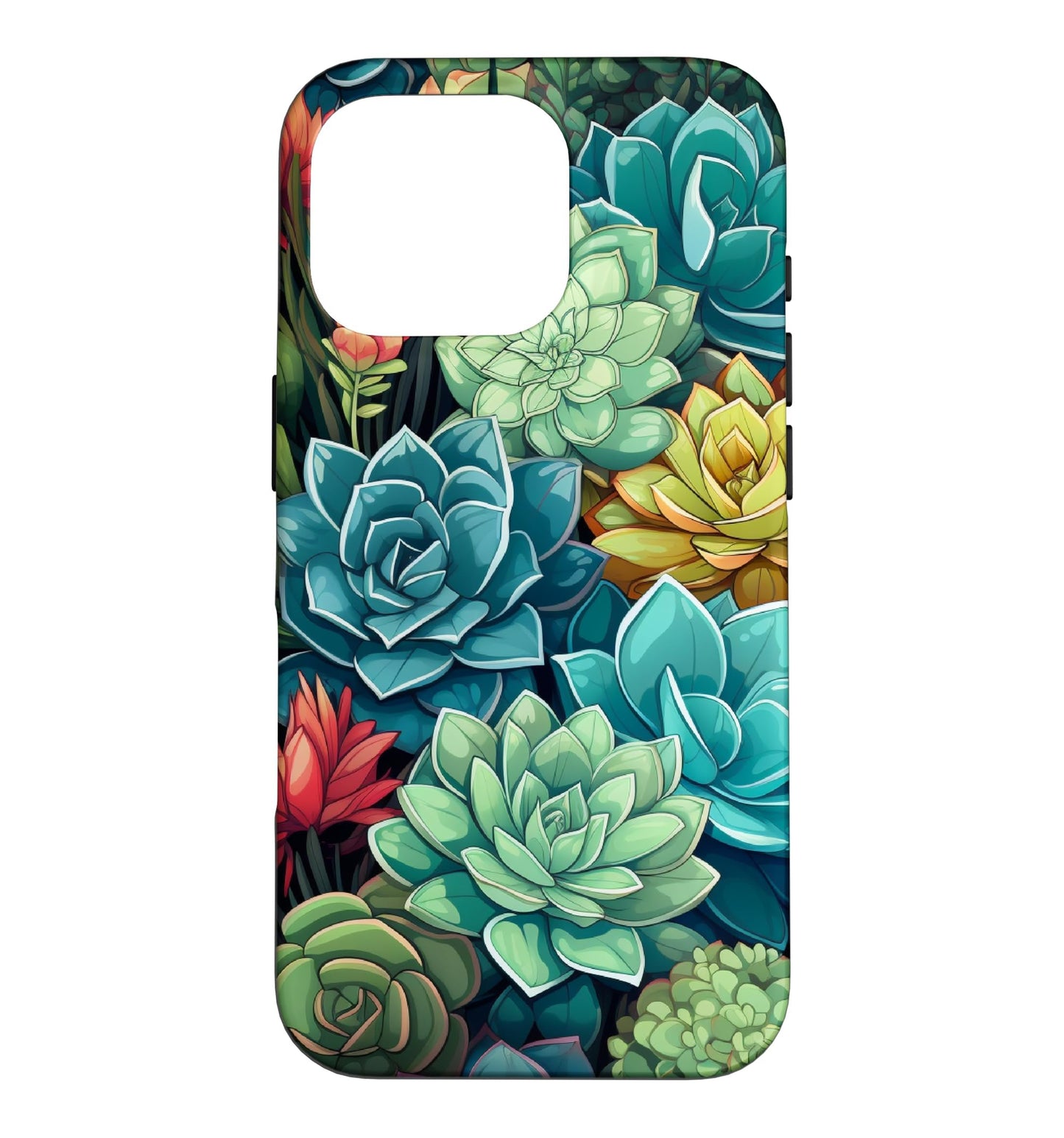 Succulent Plant Botanical Green Floral Pattern Flower Cactus Case for iPhone Air