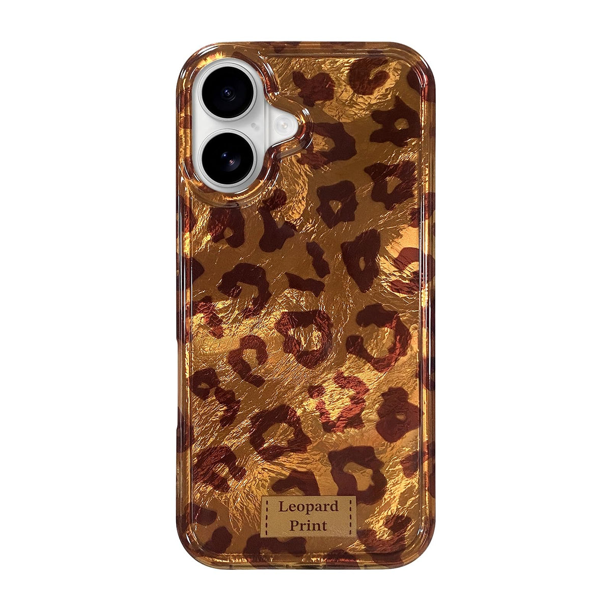 inewateri Compatible for iPhone 16 Pro Max Case with Cute Cheetah Leopard Print Retro Aesthetics Design Soft Slim TPU Shockproof Protective Bumper Glitter Shiny Phone Cover-Blue
