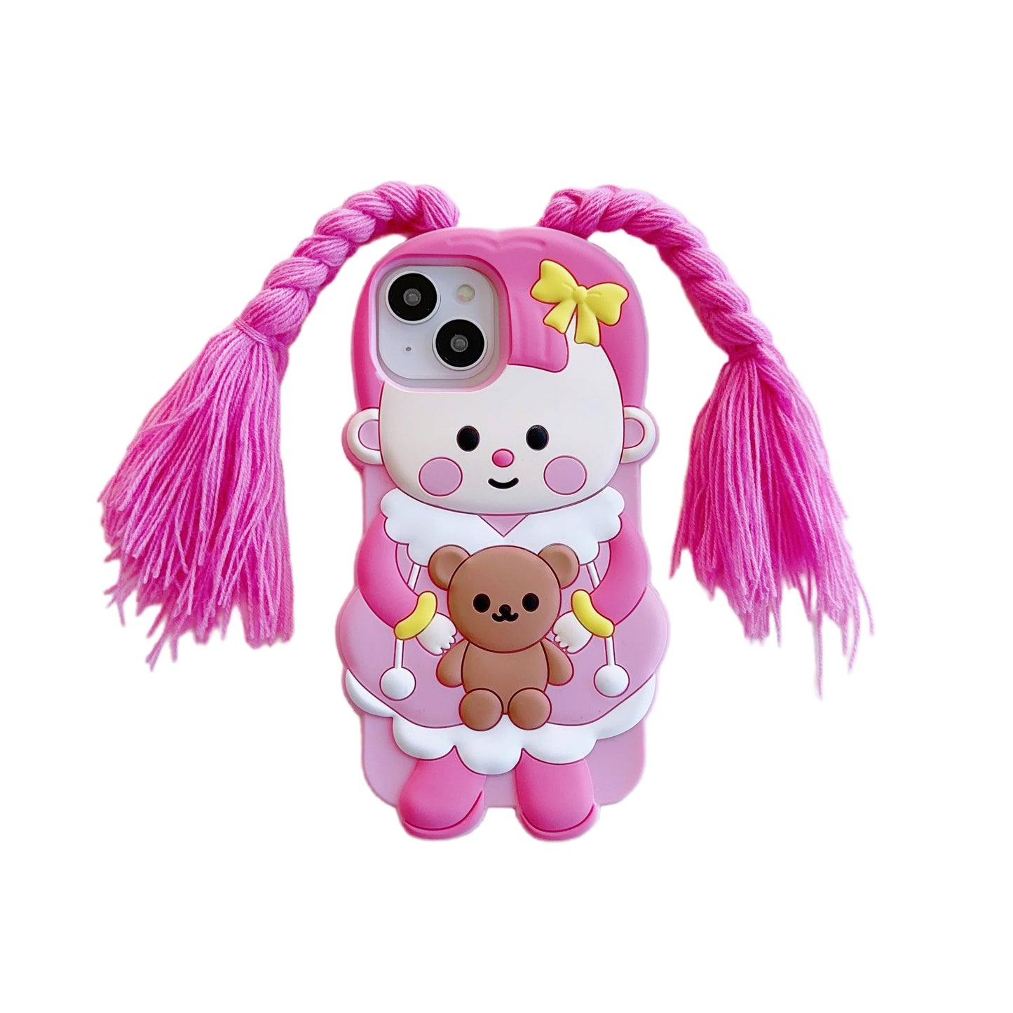 3D Potato Case for iPhone 16 6.1",Cartoon Cute Kawaii Lovely Character Potato Man with Pendant Shape Kids Teens Girls Women Soft Silicone Case for iPhone 16 6.1 inch 2024