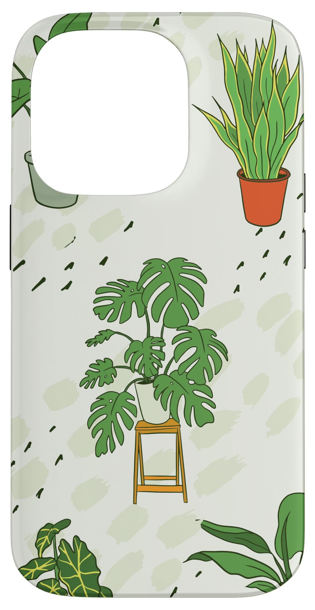 Monstera plant Houseplant Illustrations | Boho Nature Leaf Case for iPhone 15