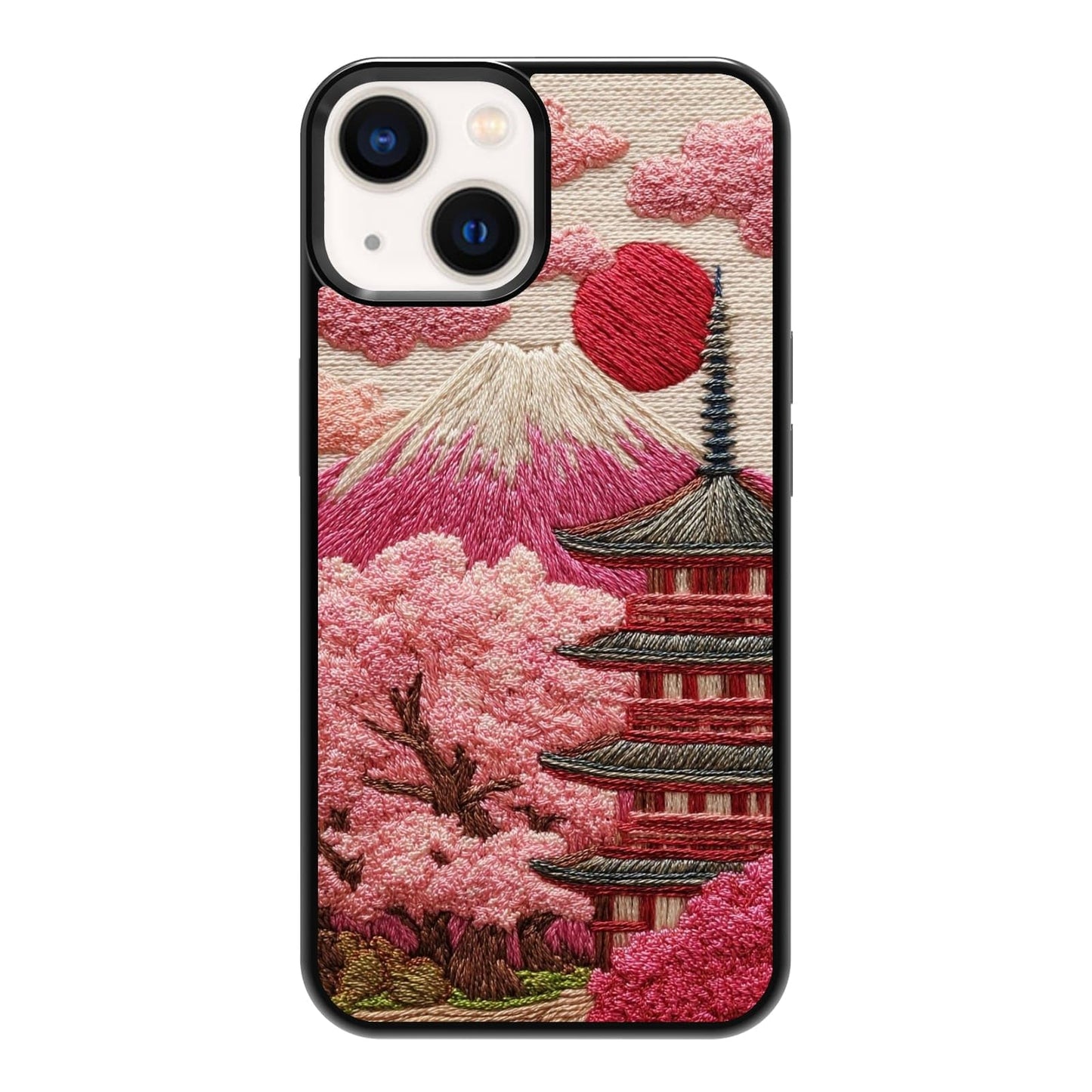 Nature Stained Glass Green Forest Tree Sunlight Phone Case, Shockproof Protective Cover for iPhone 11 12 13 14 15 16 17 Pro Max Plus Mini XR 7 8 SE
