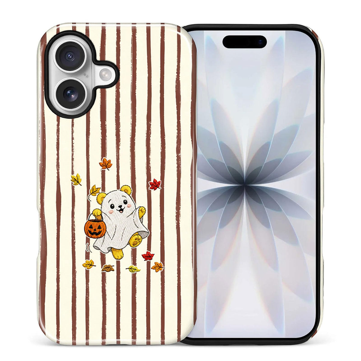for iPhone 15 Pro Case,Hybrid 2-Layer Hard Shell + Silicone Protective Case -Resistant Shockproof- A Naughty Cat with Blue Stripes Eating Fish