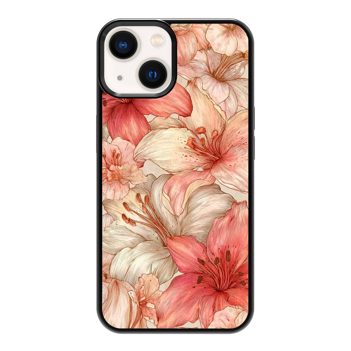 Nature Stained Glass Green Forest Tree Sunlight Phone Case, Shockproof Protective Cover for iPhone 11 12 13 14 15 16 17 Pro Max Plus Mini XR 7 8 SE