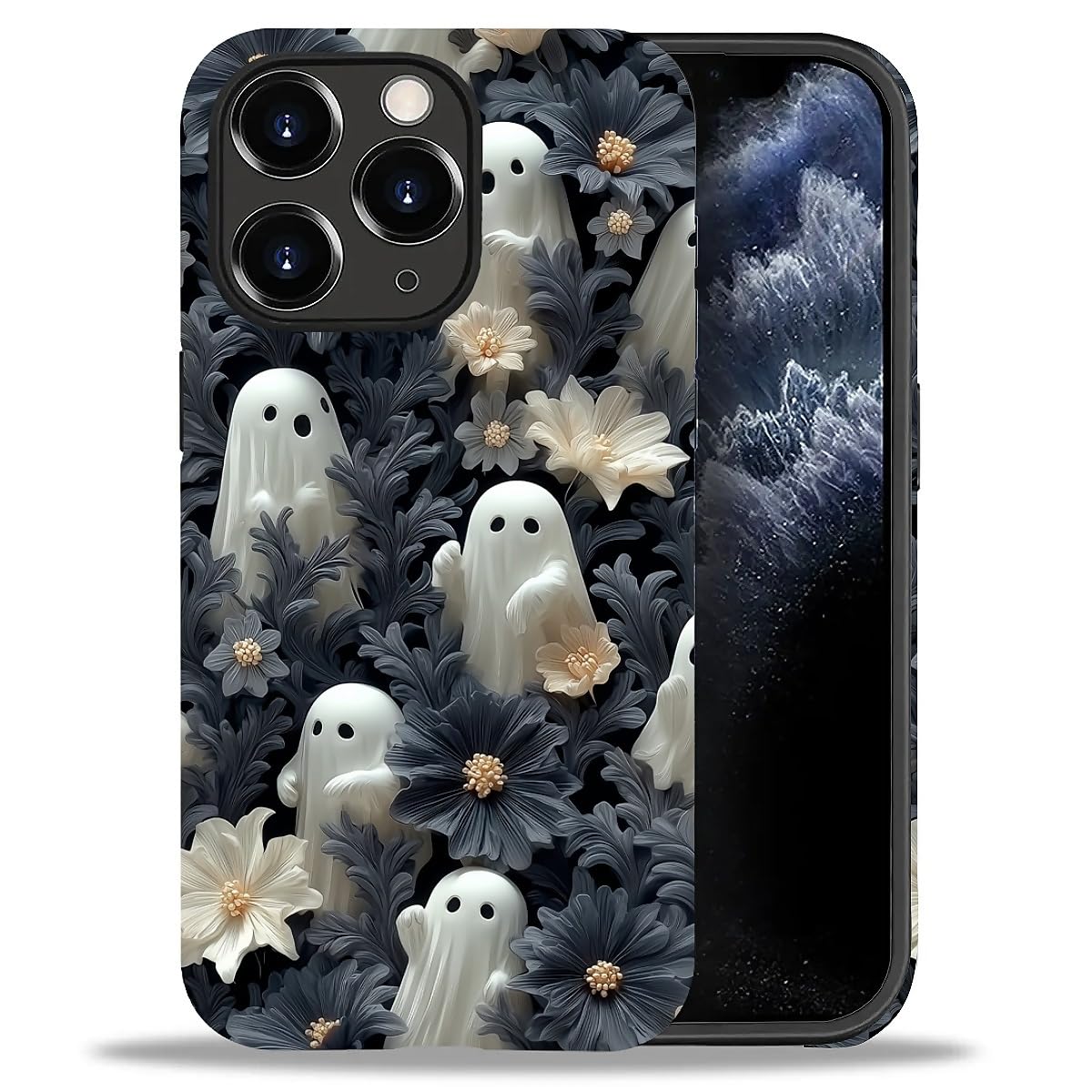 Case for iPhone 17,Drop Protection Hybrid 2-Layer Hard Phone Cover-Vintage Christmas Stamps Collage