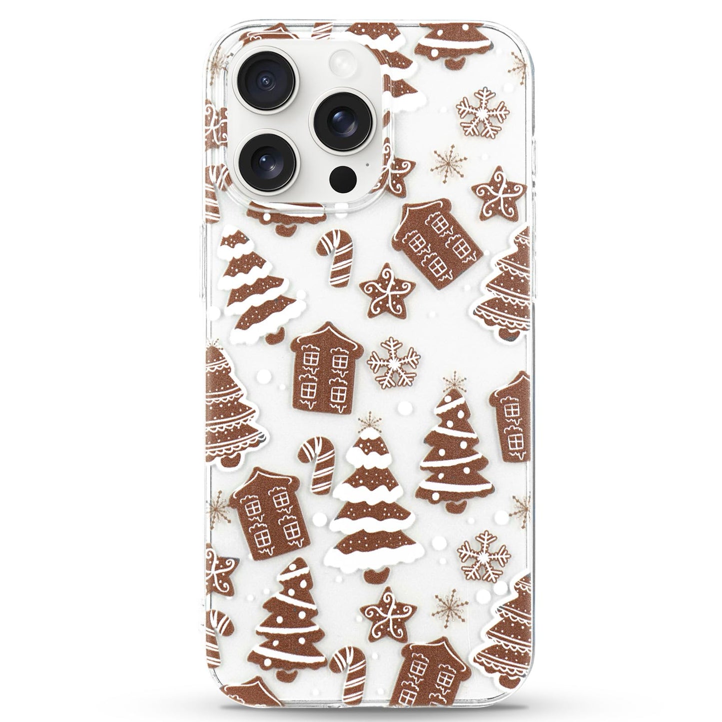 LCHULLE for iPhone 12/12 Pro Christmas Case Xmas Santa Holiday Clear Case | Cute Transparent Design for Women Men Kids, Slim Fit Soft TPU Silicone Shockproof Protective Back Cover - Xmas Tree