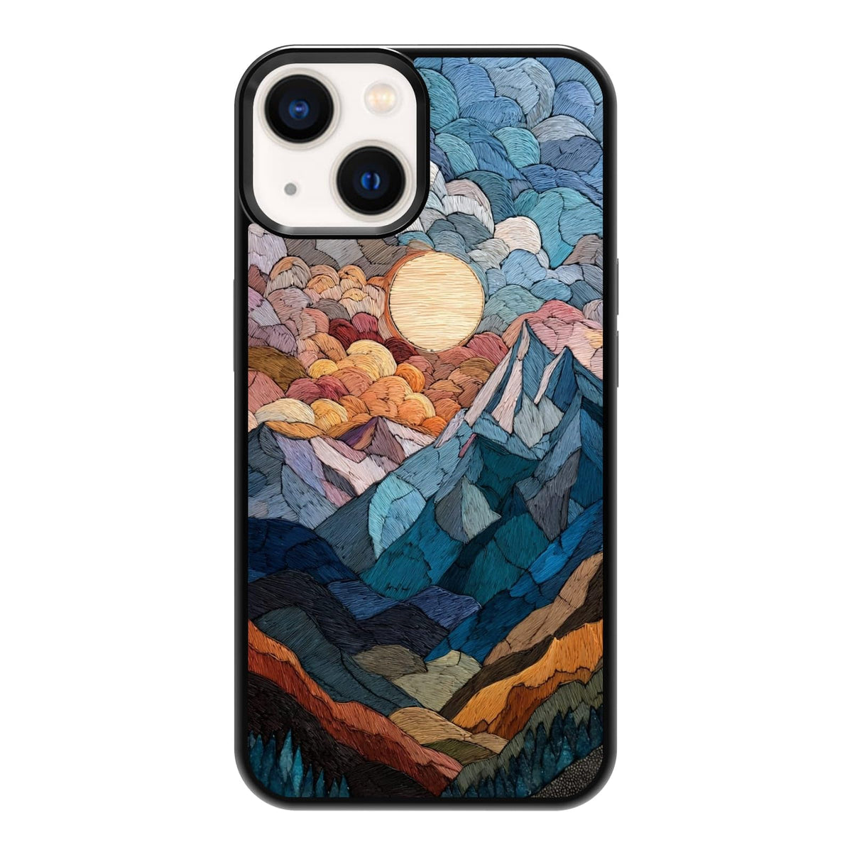 Elegant Forest Green Botanical Leaf and Plant Illustration Phone Case, Shockproof Protective Cover for iPhone 11 12 13 14 15 16 17 Pro Max Plus Mini XR 7 8 SE