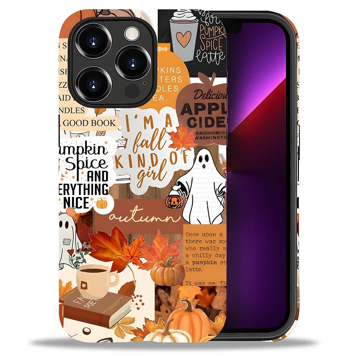 Case for iPhone 17,Drop Protection Hybrid 2-Layer Hard Phone Cover-Vintage Christmas Stamps Collage