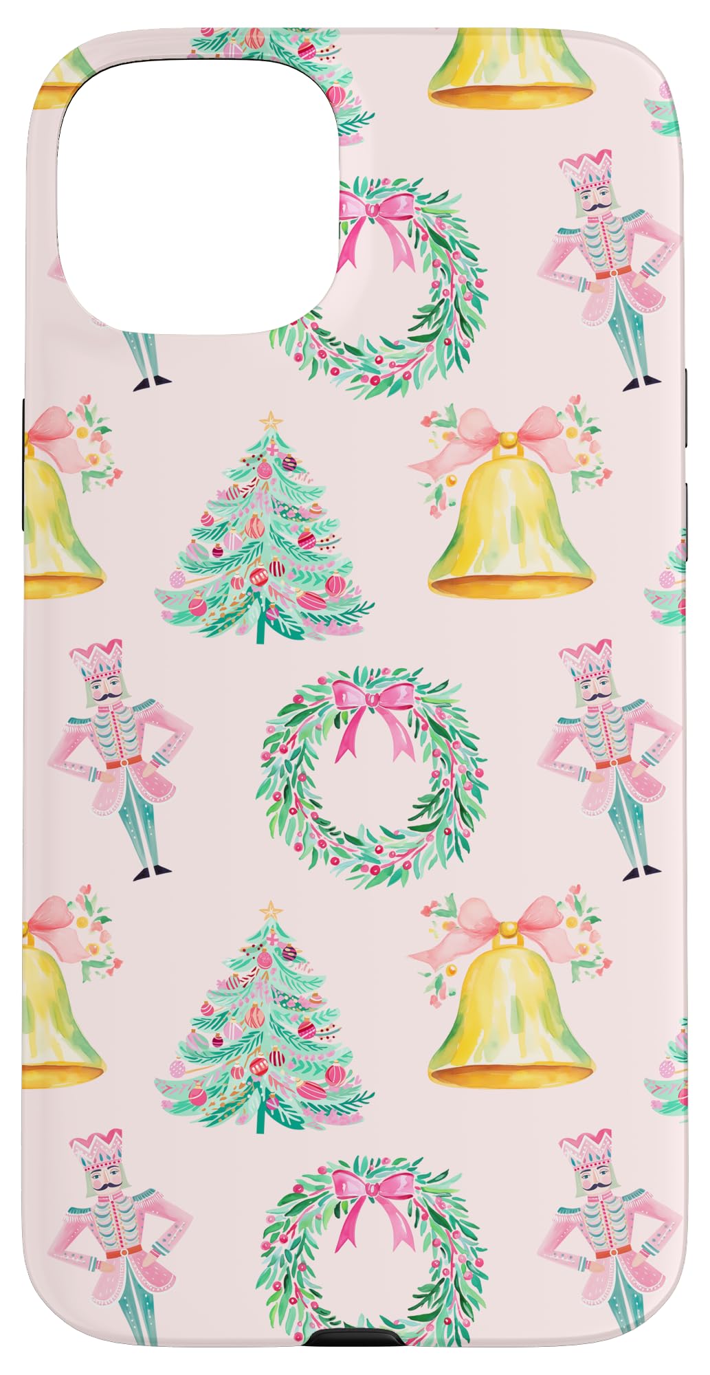 Preppy Pink Christmas Nutcracker Print Case for iPhone 15