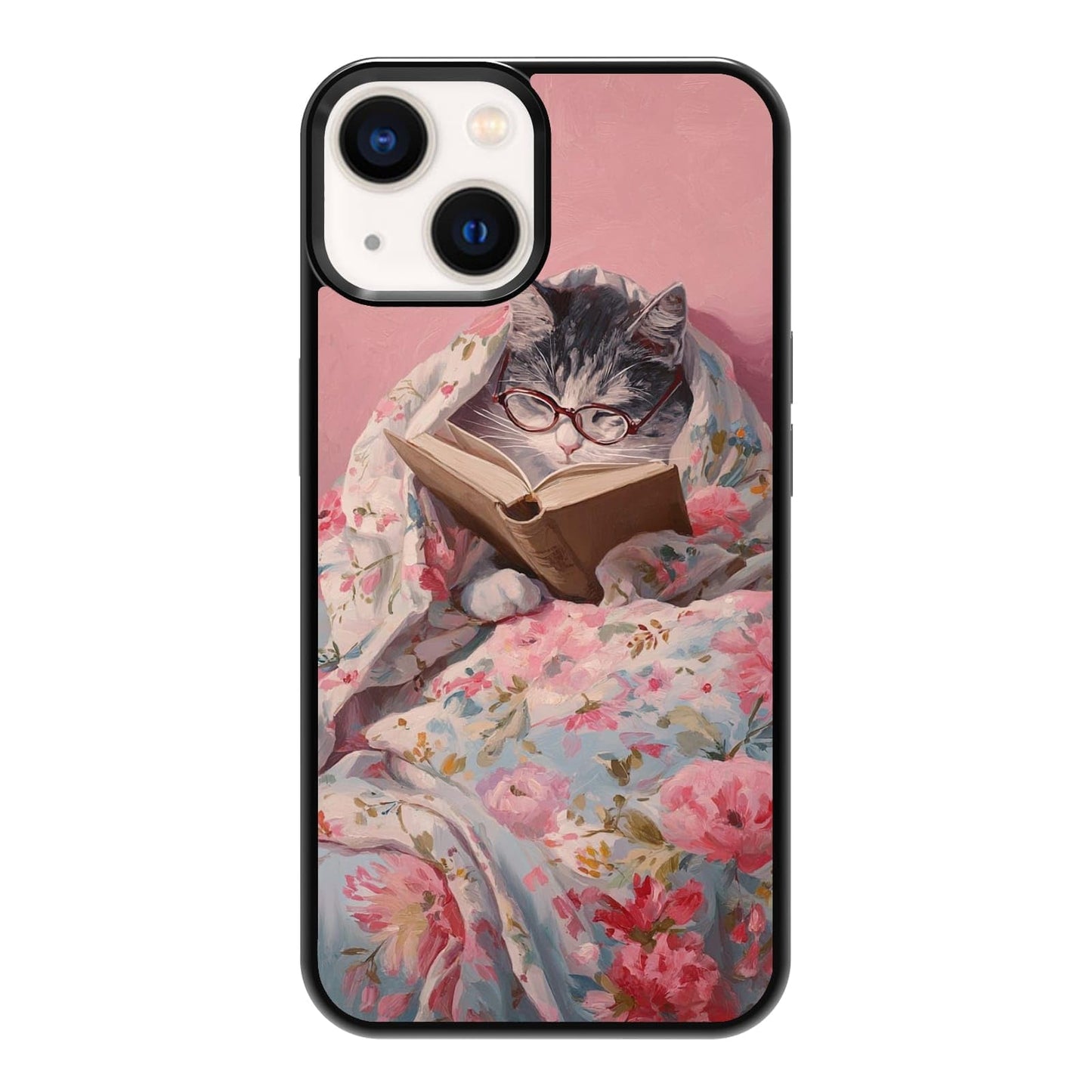 Black Cat Indoor Jungle Potted Plants Bookshelf Dark Green Botanical Urban Forest Phone Case, Shockproof Protective Cover for iPhone 11 12 13 14 15 16 17 Pro Max Plus Mini XR 7 8 SE