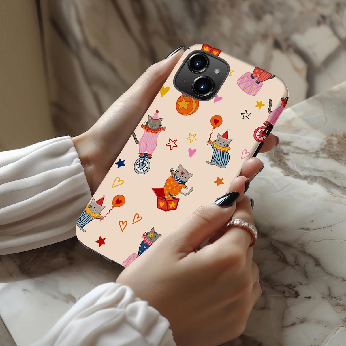 DEENAKIN for iPhone 14/iPhone 13 Case,Cute Floral,Trendy Preppy Y2K Designs | Compatible with Magsafe, Dual-Layer Hard Shell + Silicone, Slim Fit Phone Cover with Flower for Women Girls