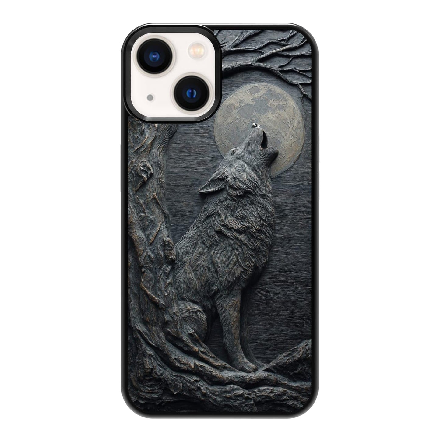 Dark Botanical Wildflower Forest Green Leaf White Blossom Nature Art Phone Case, Shockproof Protective Cover for iPhone 11 12 13 14 15 16 17 Pro Max Plus Mini XR 7 8 SE