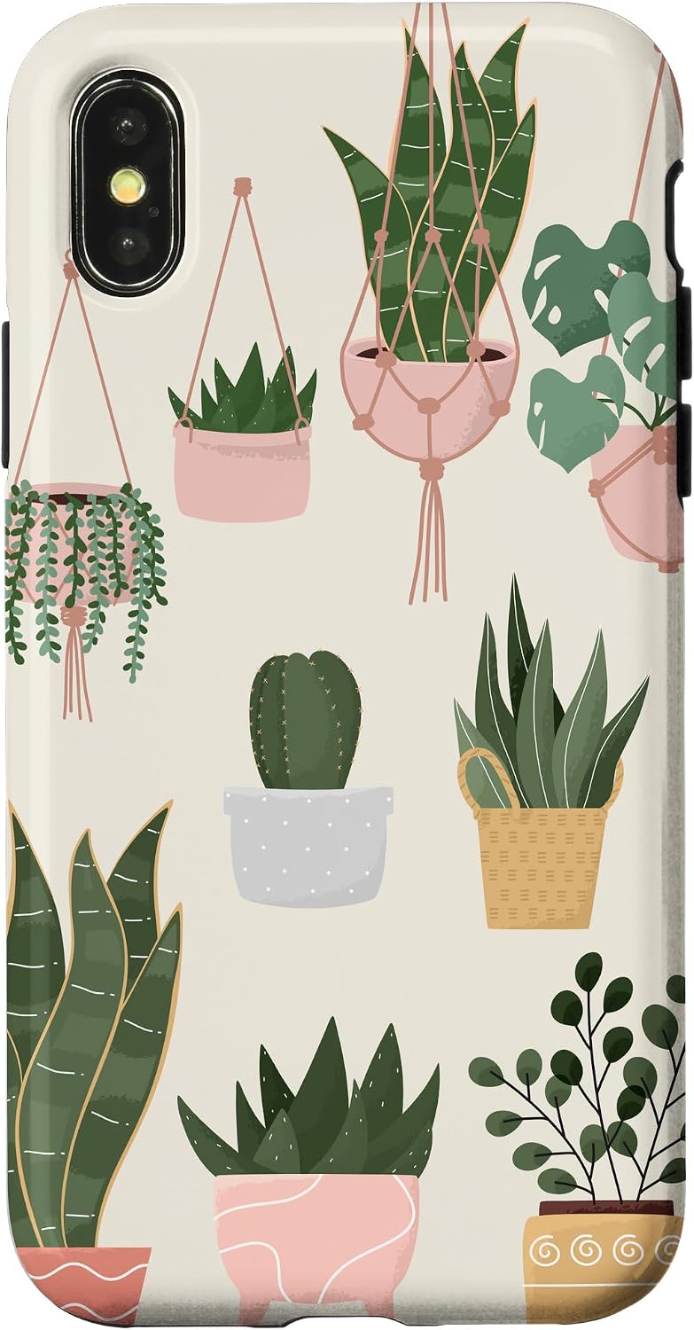 Boho Indoor and Outdoor Plant Illustrations Nature Art Phone Case for iPhone 15 Pro Max