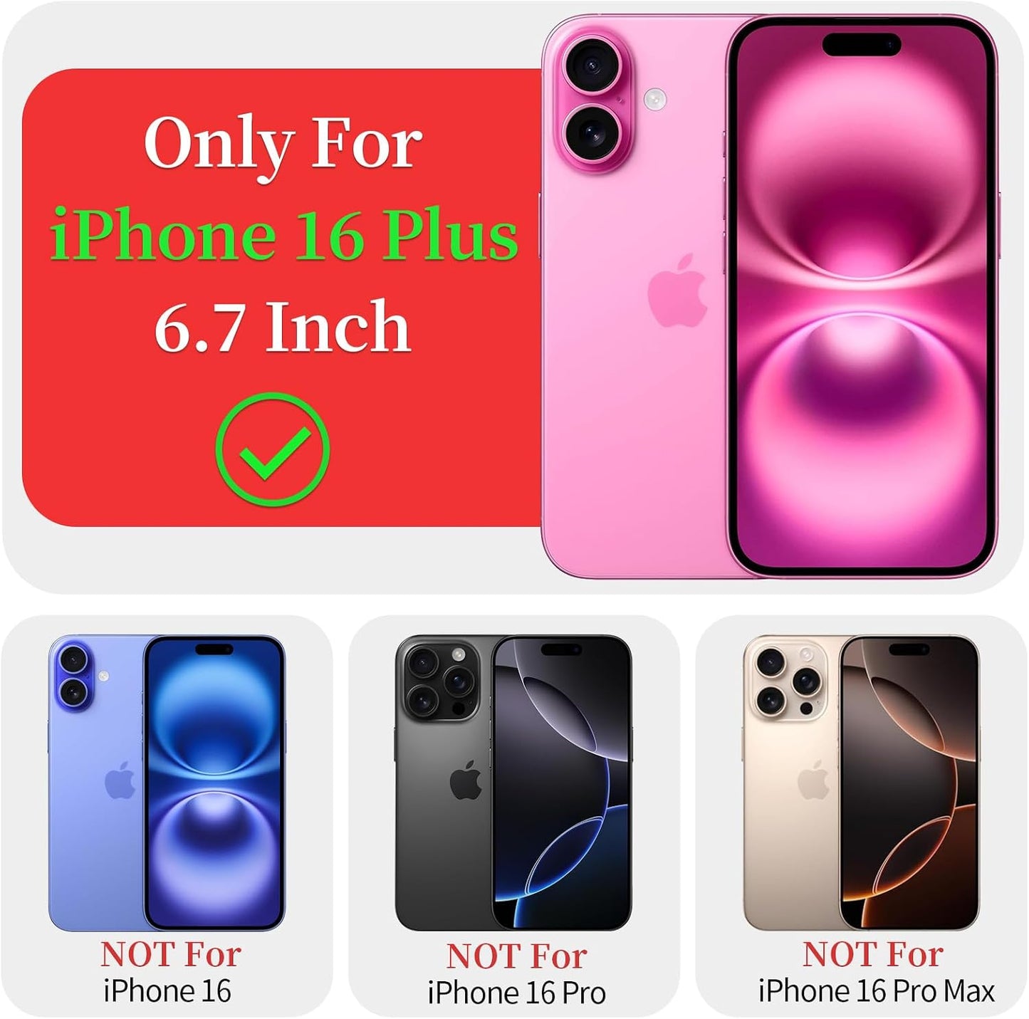 for iPhone 16 Plus Christmas Case Cute - Gingerbread Man/Pink | Gingerbread Man Tree Girly Women Girls Kids Snowflakes Candy Winter Holiday Festival Gifts Trendy Glossy Protective Cover