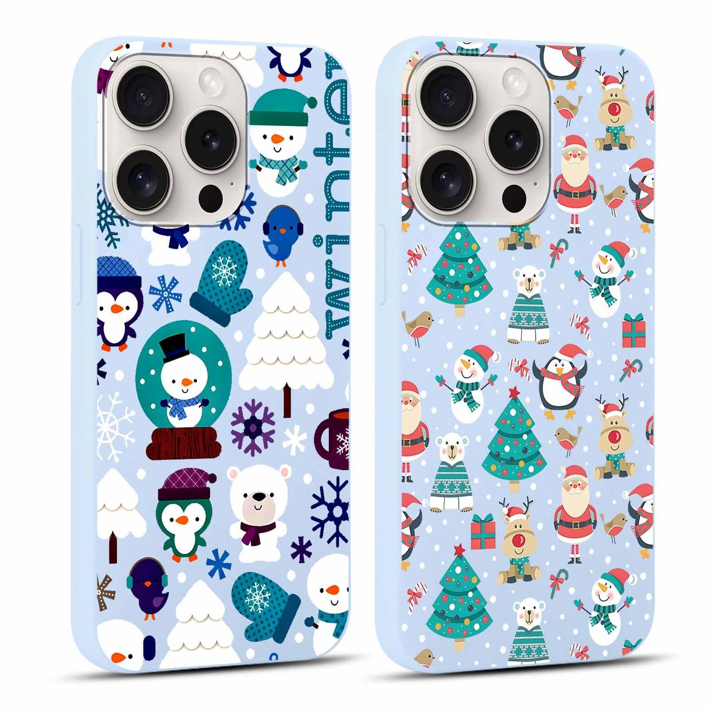 2 Pack Merry Christmas Phone Case for iPhone 16 6.1", Cute Xmas Christmas Tree Pattern Case with Candy Design Christmas Decorations Gifts Shockproof Soft Silicone Cover for Girl Women
