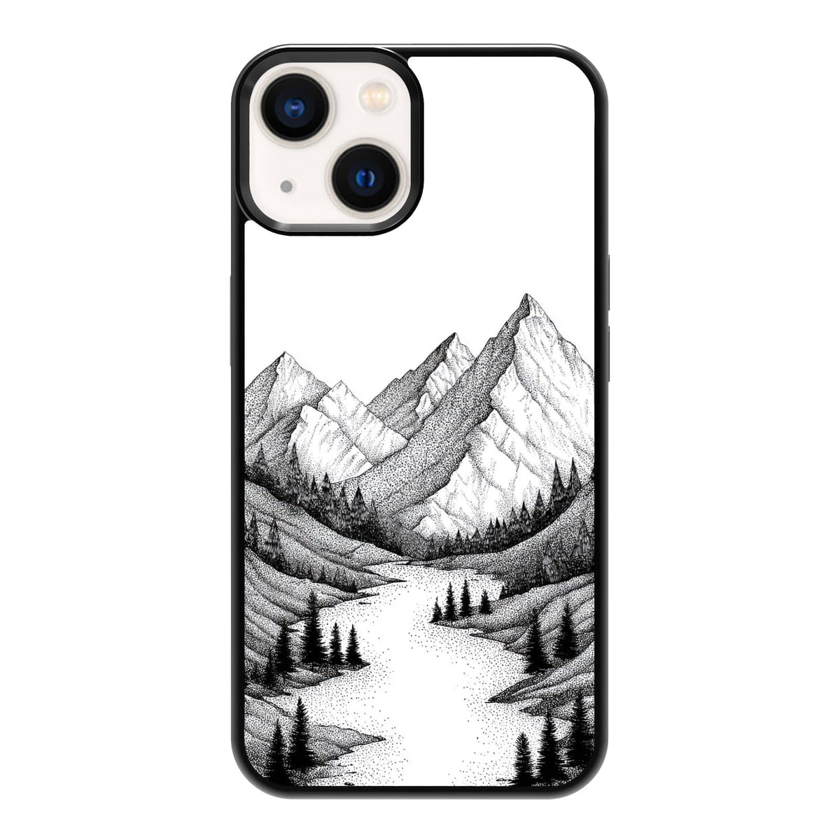 Lush Garden Wildflower Field Green Botanical Nature Aesthetic Phone Case, Shockproof Protective Cover for iPhone 11 12 13 14 15 16 17 Pro Max Plus Mini XR 7 8 SE