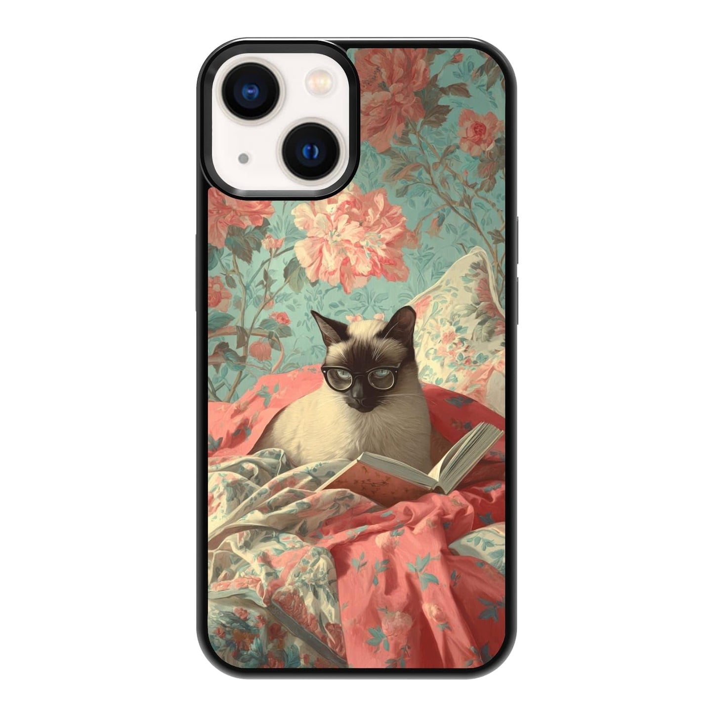 Black Cat Indoor Jungle Potted Plants Bookshelf Dark Green Botanical Urban Forest Phone Case, Shockproof Protective Cover for iPhone 11 12 13 14 15 16 17 Pro Max Plus Mini XR 7 8 SE