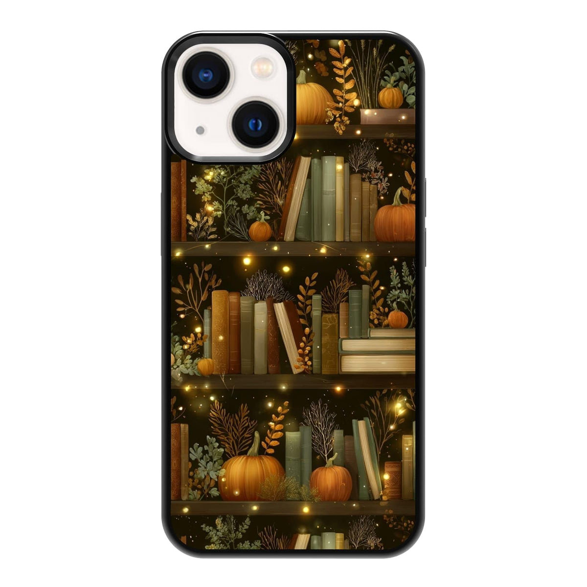 Aesthetic Bookshelf Urban Jungle Potted Plants Botanical Phone Case, Shockproof Protective Cover for iPhone 11 12 13 14 15 16 17 Pro Max Plus Mini XR 7 8 SE