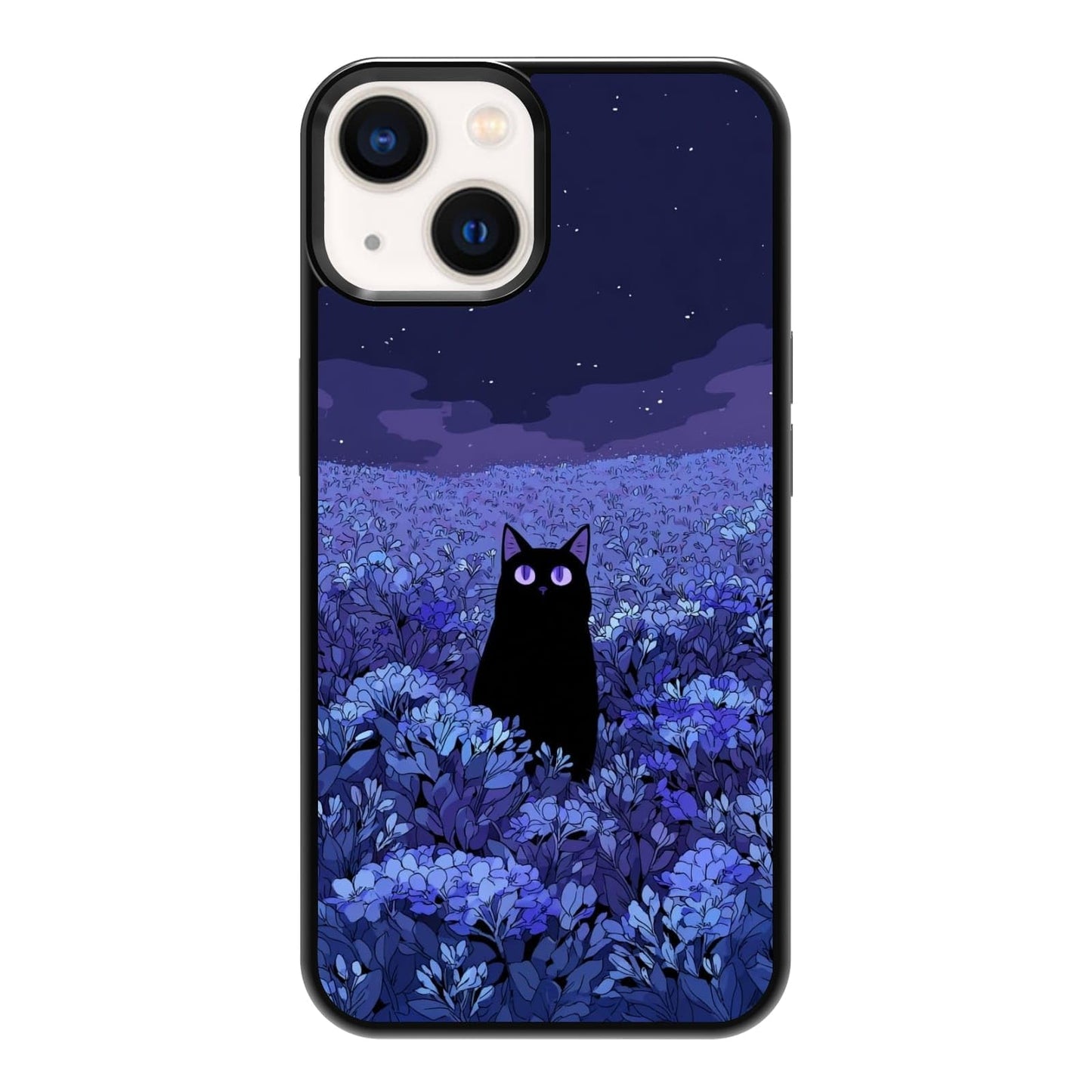 Black Cat Indoor Jungle Potted Plants Bookshelf Dark Green Botanical Urban Forest Phone Case, Shockproof Protective Cover for iPhone 11 12 13 14 15 16 17 Pro Max Plus Mini XR 7 8 SE