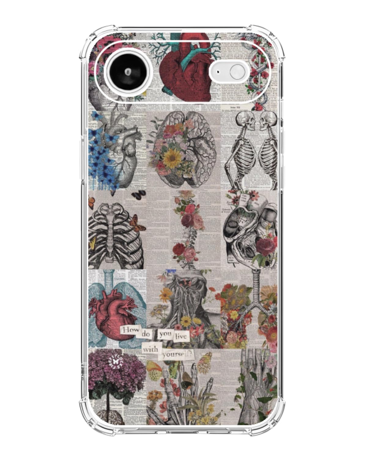 Nature Plants Insects Aesthetic Phone Case Compatible with iPhone Air, Hippie Dark Academia Phone Cover for iPhone Air
