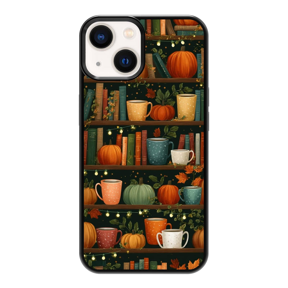 Plant Parent Bookshelf Botanical Greenery Library Phone Case, Shockproof Protective Cover for iPhone 11 12 13 14 15 16 17 Pro Max Plus Mini XR 7 8 SE
