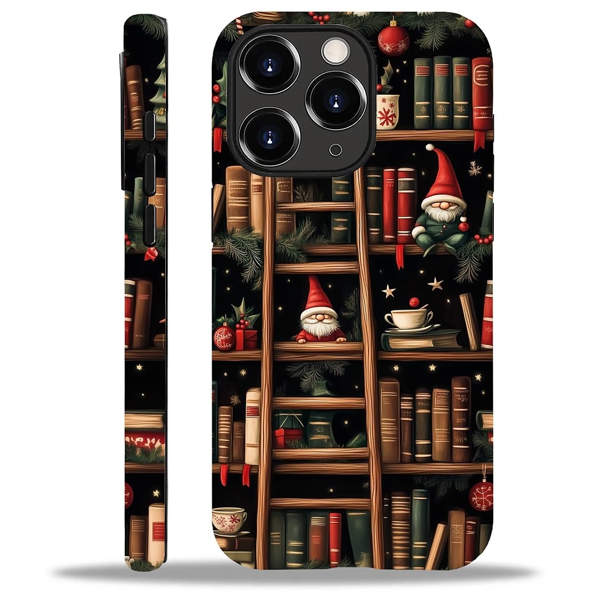 Case Compatible with iPhone 16,Christmas Decorations-Santa Claus Hybrid 2-Layer Hard Shell+Silicone Double Protective Scratch-Resistant Shockproof Case for iPhone 16