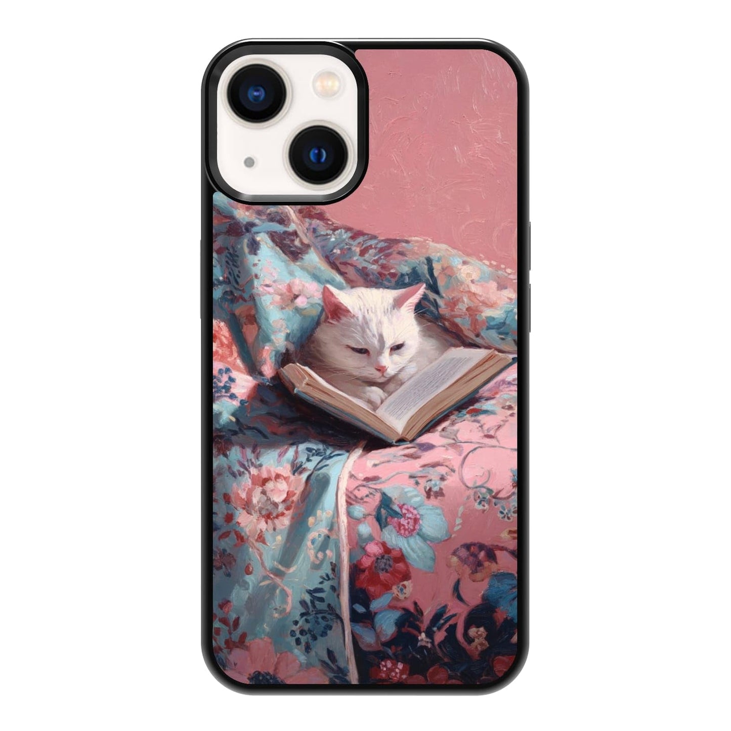 Lush Tropical Monstera Leaves Black Cat Botanical Art Phone Case, Shockproof Protective Cover for iPhone 11 12 13 14 15 16 17 Pro Max Plus Mini XR 7 8 SE