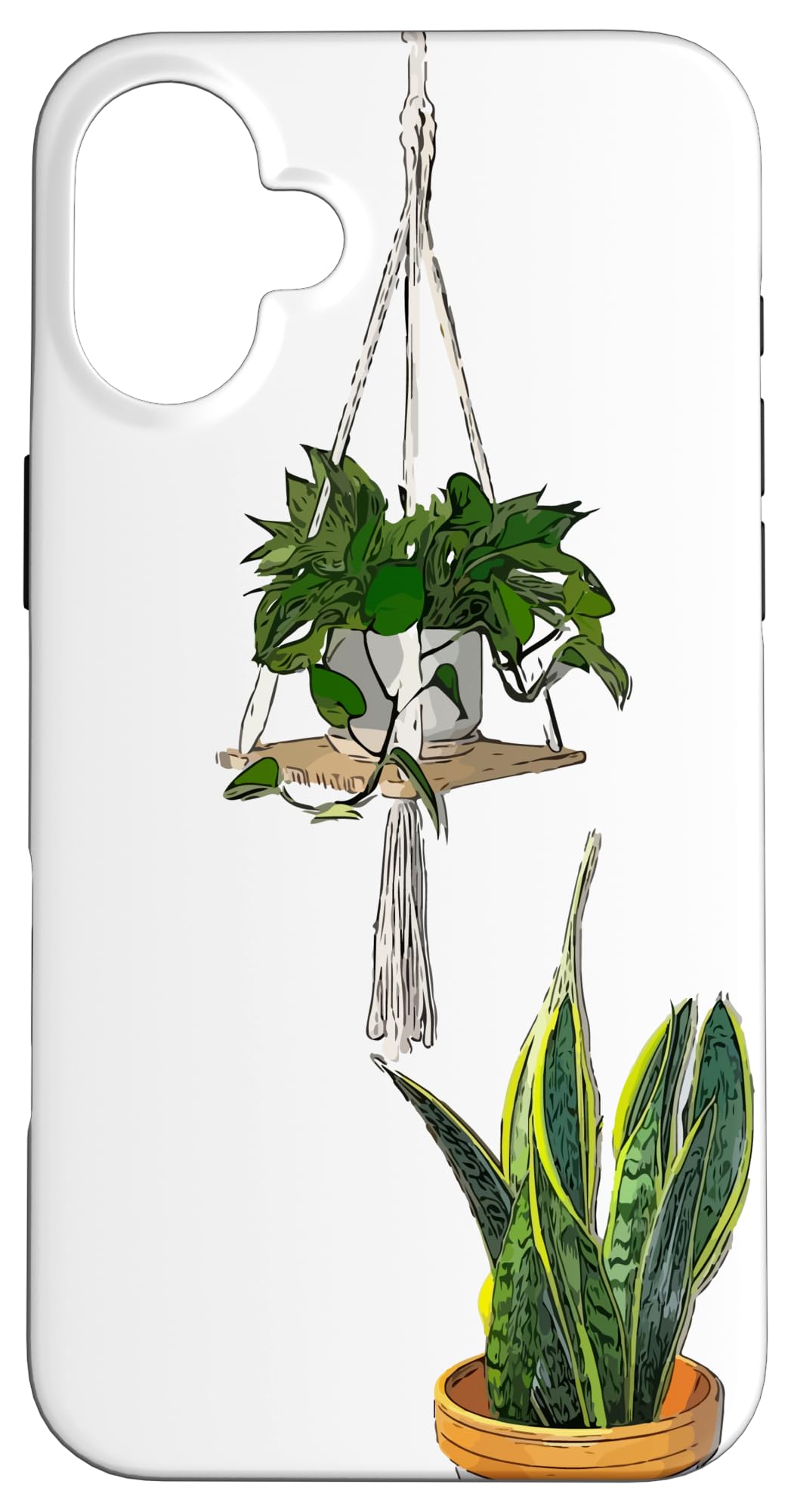 Modern Hanging Pothos and Snake Plant Case for iPhone Air