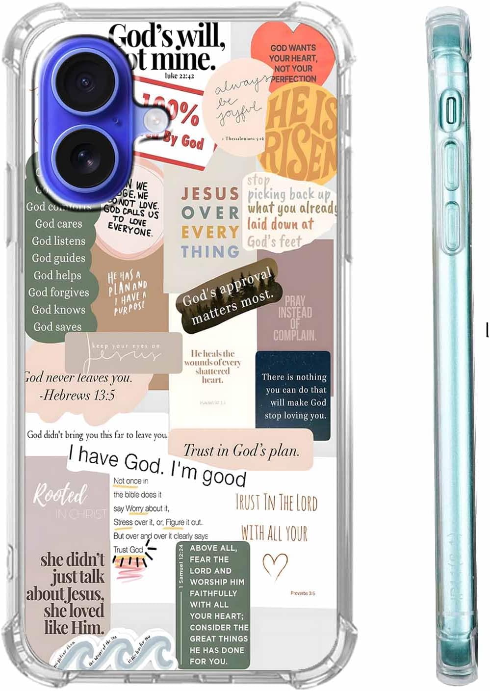 Christmas Aesthetic Case for iPhone 16,Winter Holiday Elements Collage Case for Kids,Soft TPU Bumper Case Compatible with iPhone 16,6.1"