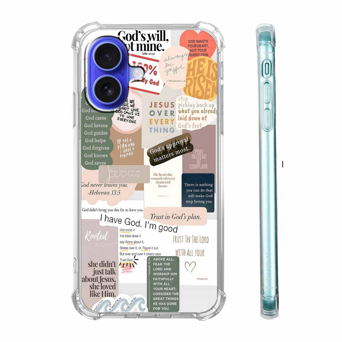 Christmas Aesthetic Case for iPhone 16,Winter Holiday Elements Collage Case for Kids,Soft TPU Bumper Case Compatible with iPhone 16,6.1"