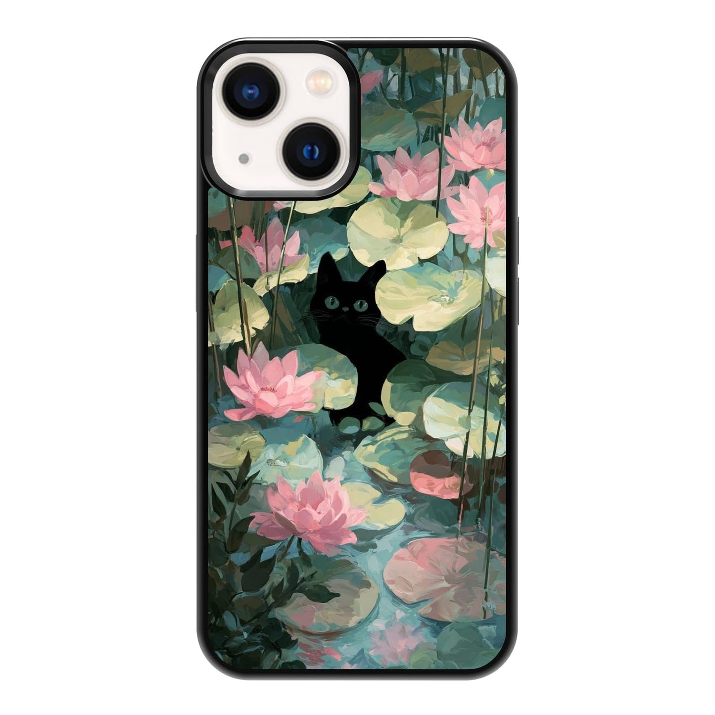 Plant Lover Black Cat Houseplants Indoor Garden Aesthetic Phone Case, Shockproof Protective Cover for iPhone 11 12 13 14 15 16 17 Pro Max Plus Mini XR 7 8 SE