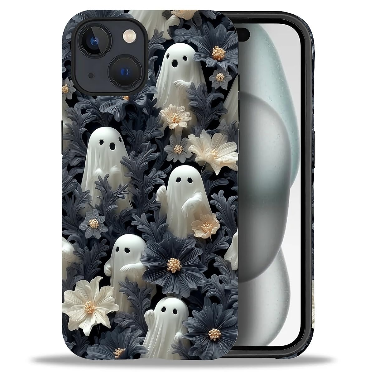 Case for iPhone 17,Drop Protection Hybrid 2-Layer Hard Phone Cover-Vintage Christmas Stamps Collage