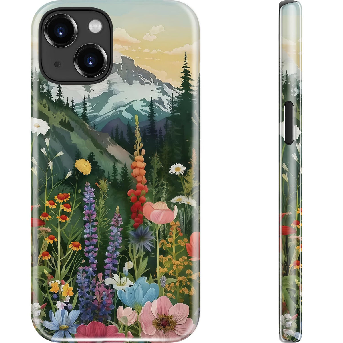 Goodon for iPhone 15 Pro Max Case, Cute Preppy Floral, MagSafe Compatible | Dual-Layer Hard Shell & Silicone, Wireless Charging, Slim Fit Phone Cover with Wildflower Designs for Women Girls