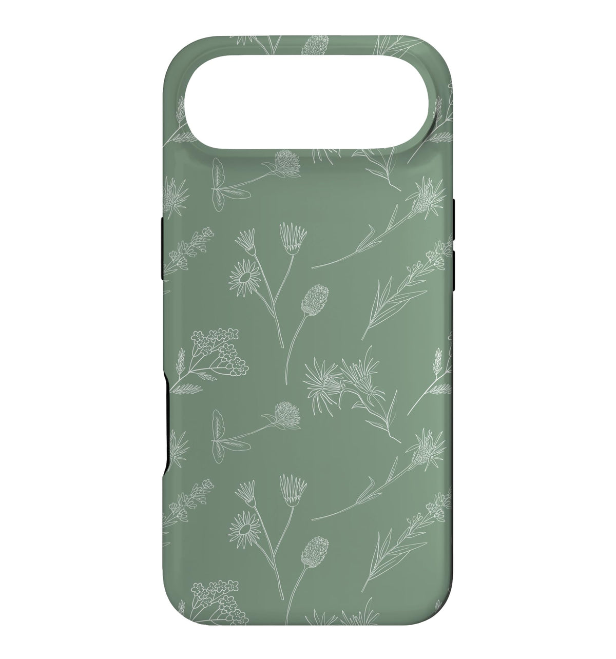 Leaves Botanical Plant Line Art Sage green Wildflower Floral Case for iPhone 16 Pro Max
