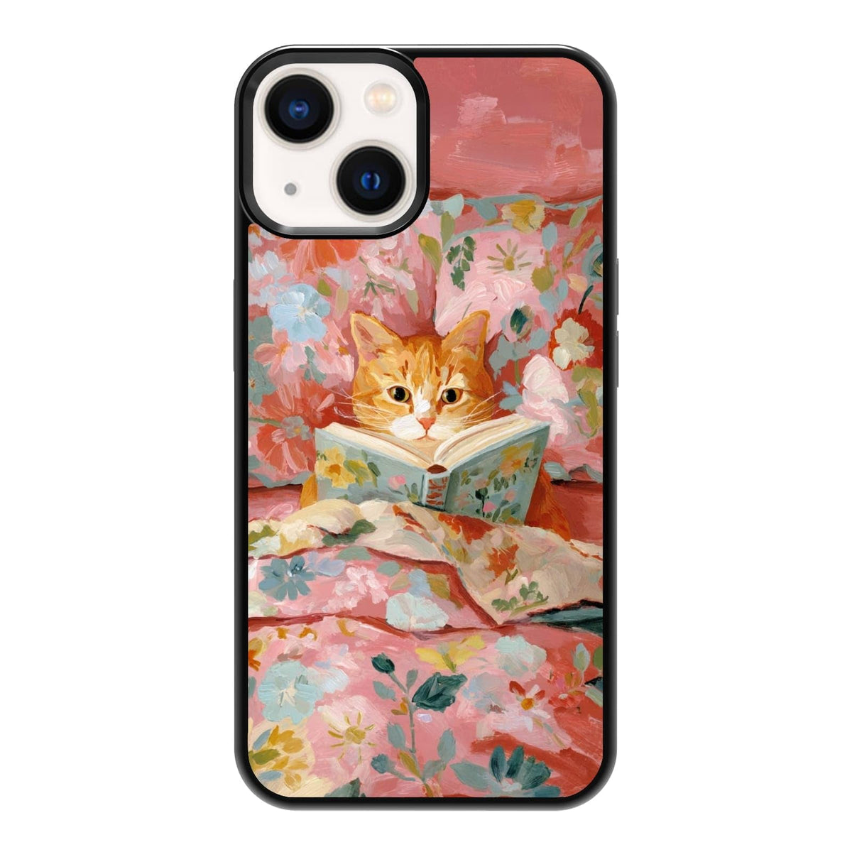 Lush Tropical Monstera Leaves Black Cat Botanical Art Phone Case, Shockproof Protective Cover for iPhone 11 12 13 14 15 16 17 Pro Max Plus Mini XR 7 8 SE