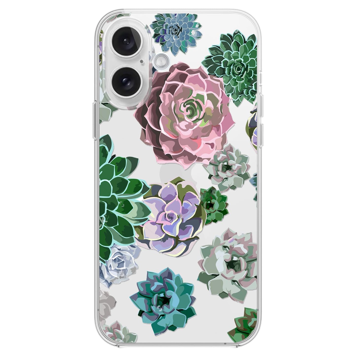 Blingy's for iPhone 16 Case, Christmas Pattern Winter Snowman Style with Falling Snowflake Design Transparent Soft TPU Protective Clear Case (6.1 inch) (Snowman)
