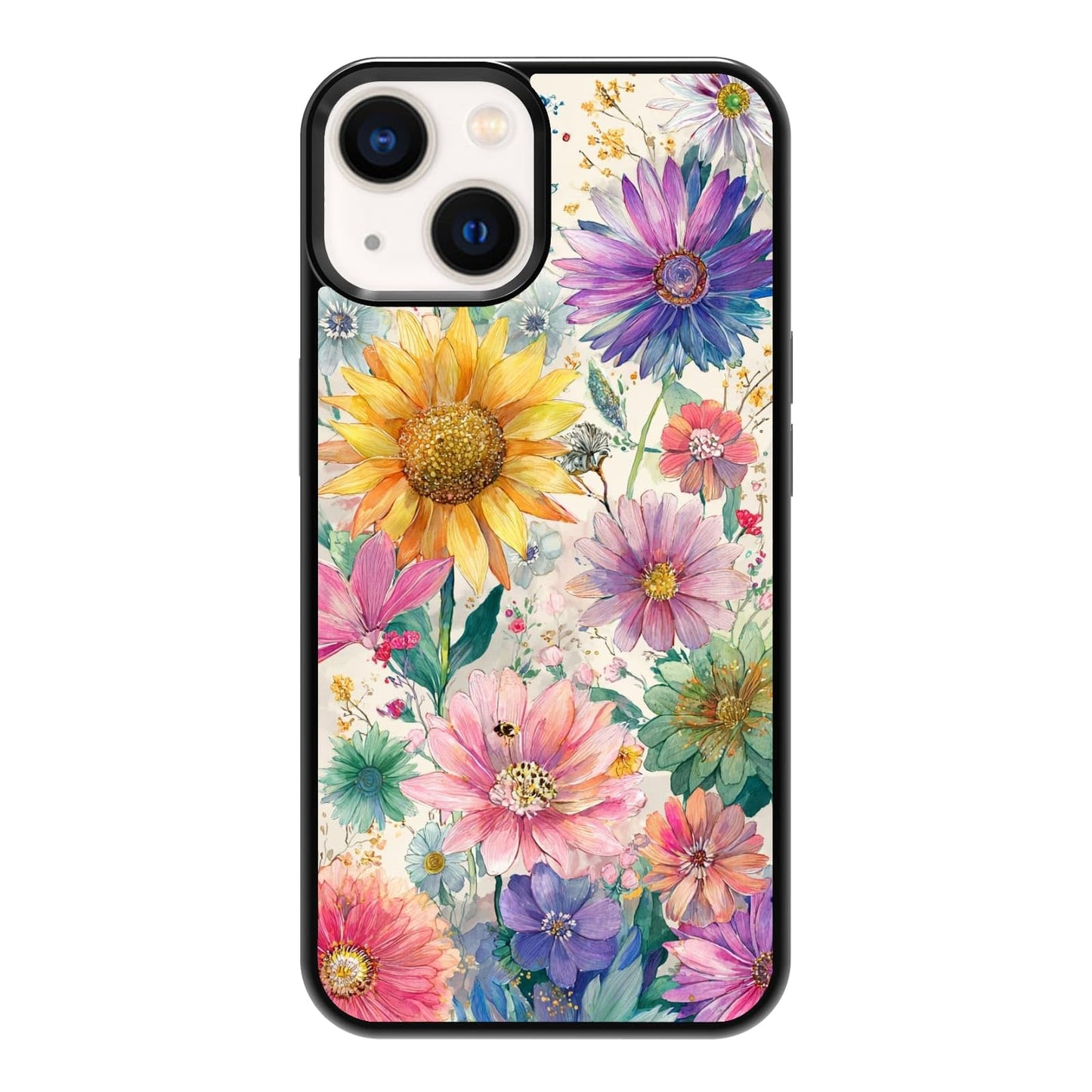 Elegant Forest Green Botanical Leaf and Plant Illustration Phone Case, Shockproof Protective Cover for iPhone 11 12 13 14 15 16 17 Pro Max Plus Mini XR 7 8 SE