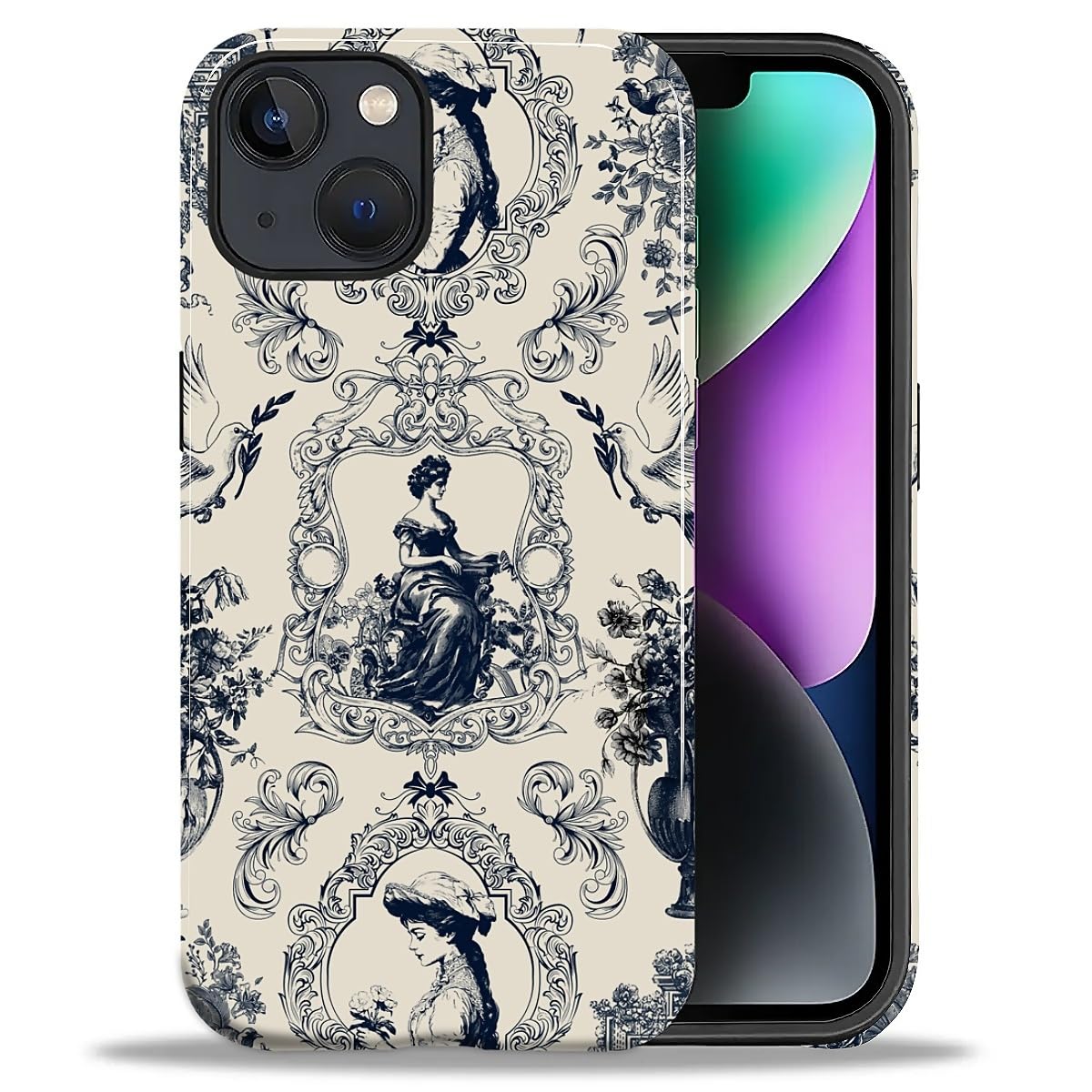 CARLOCA Case for iPhone 16 Pro,Vintage Cat Animal Pet Lover Collage Design Hybrid Dual Protection Soft TPU + Hard PC, Shockproof & Anti-Scratch Cover Men Women Stylish Protective Phone Case