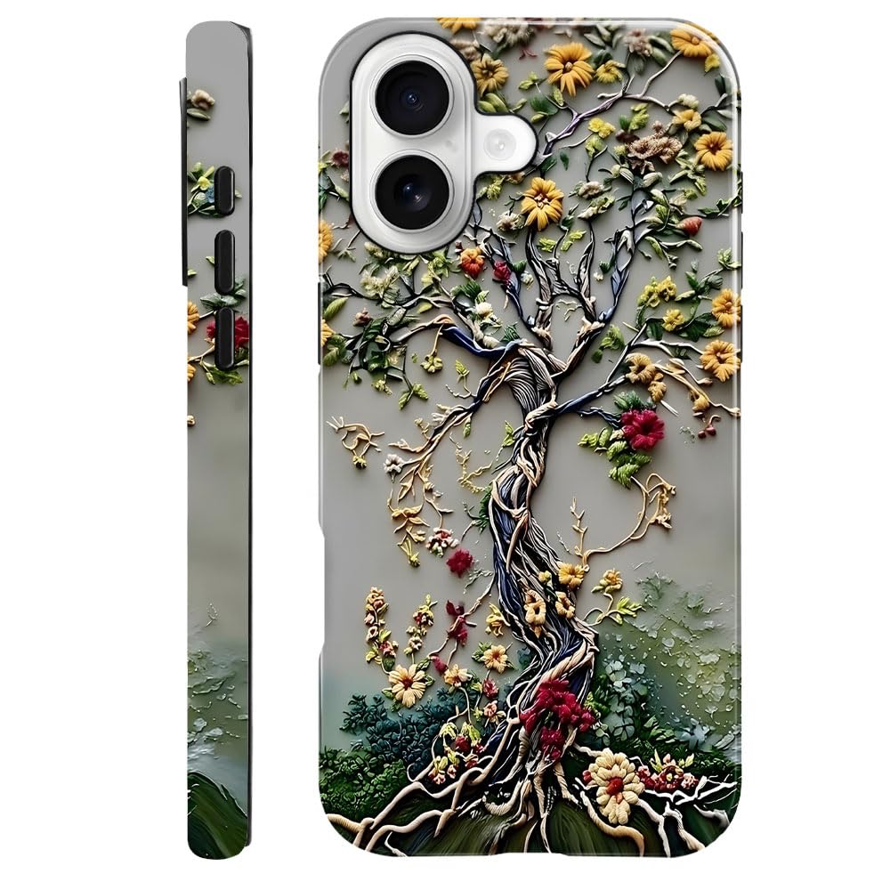 DAIZAG Case Compatible with iPhone 17,Glossy Durable Shock Protection Cover for Girl Women,Christmas Tree Snowflake Pattern