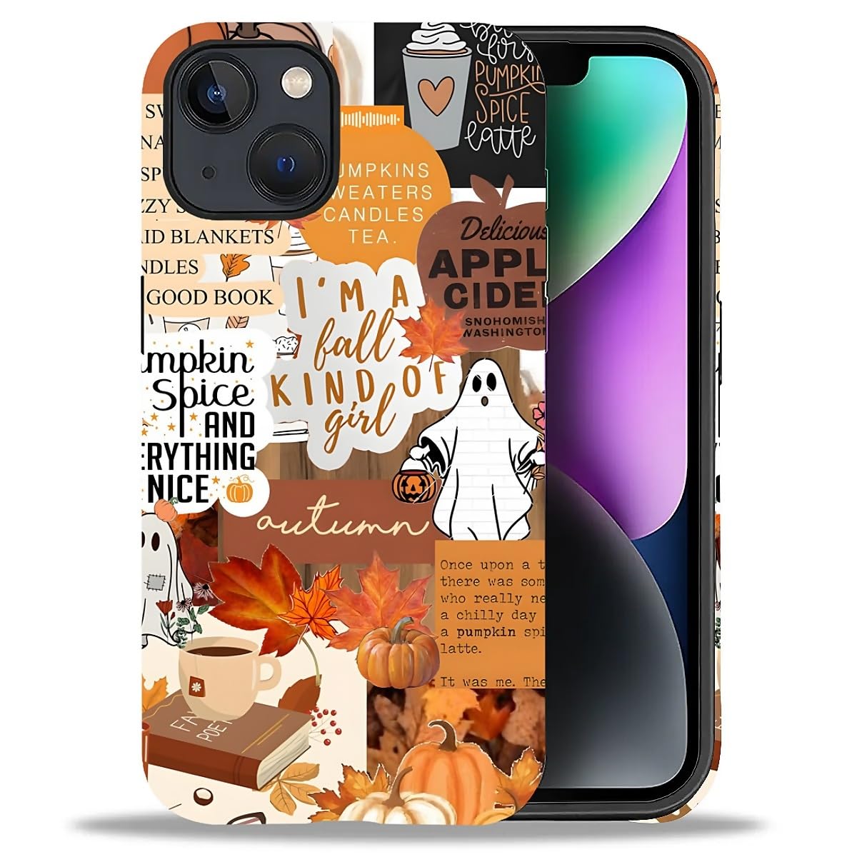 Case for iPhone 17,Drop Protection Hybrid 2-Layer Hard Phone Cover-Vintage Christmas Stamps Collage