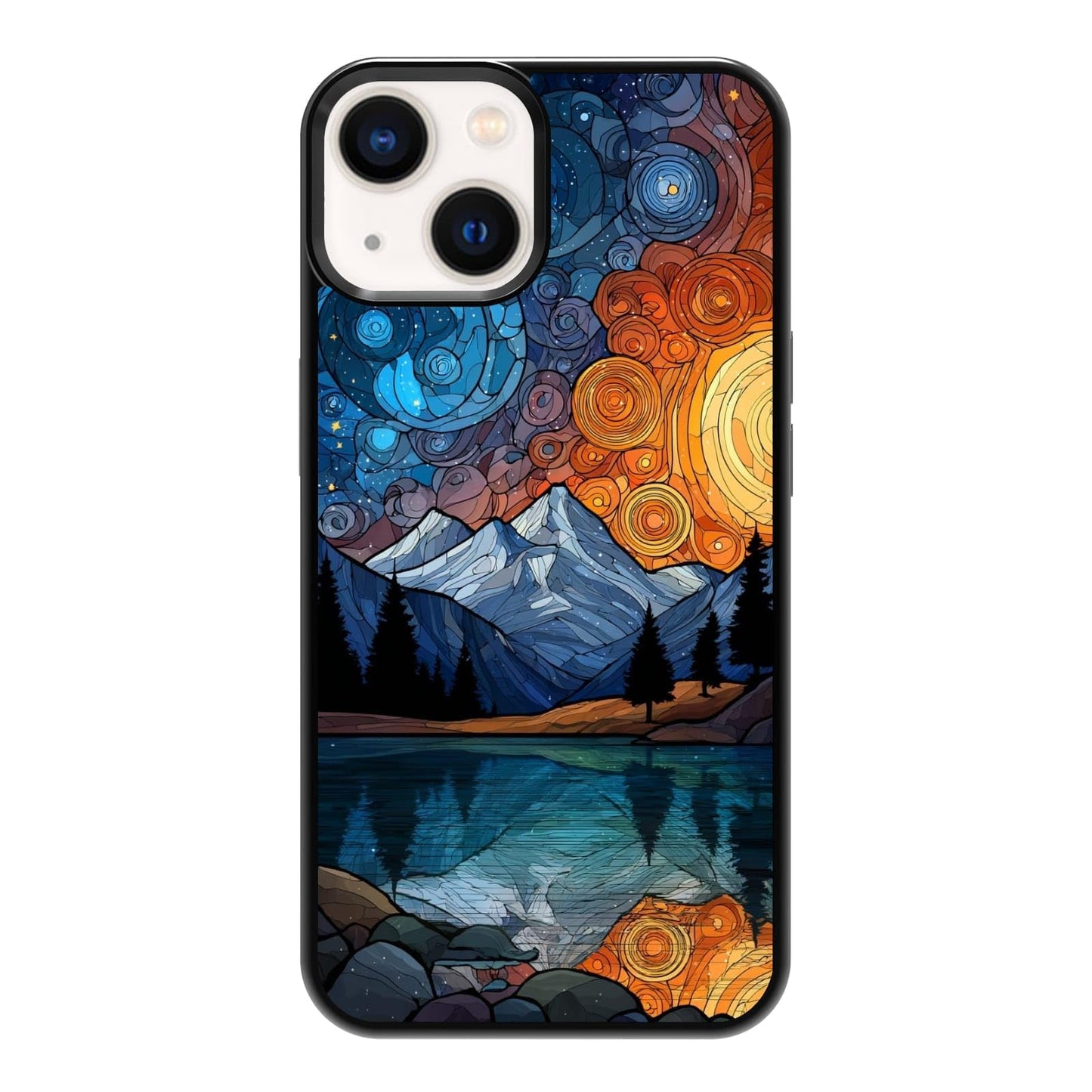Four Seasons Tree of Life Watercolor Nature Phone Case, Shockproof Protective Cover for iPhone 11 12 13 14 15 16 17 Pro Max Plus Mini XR 7 8 SE