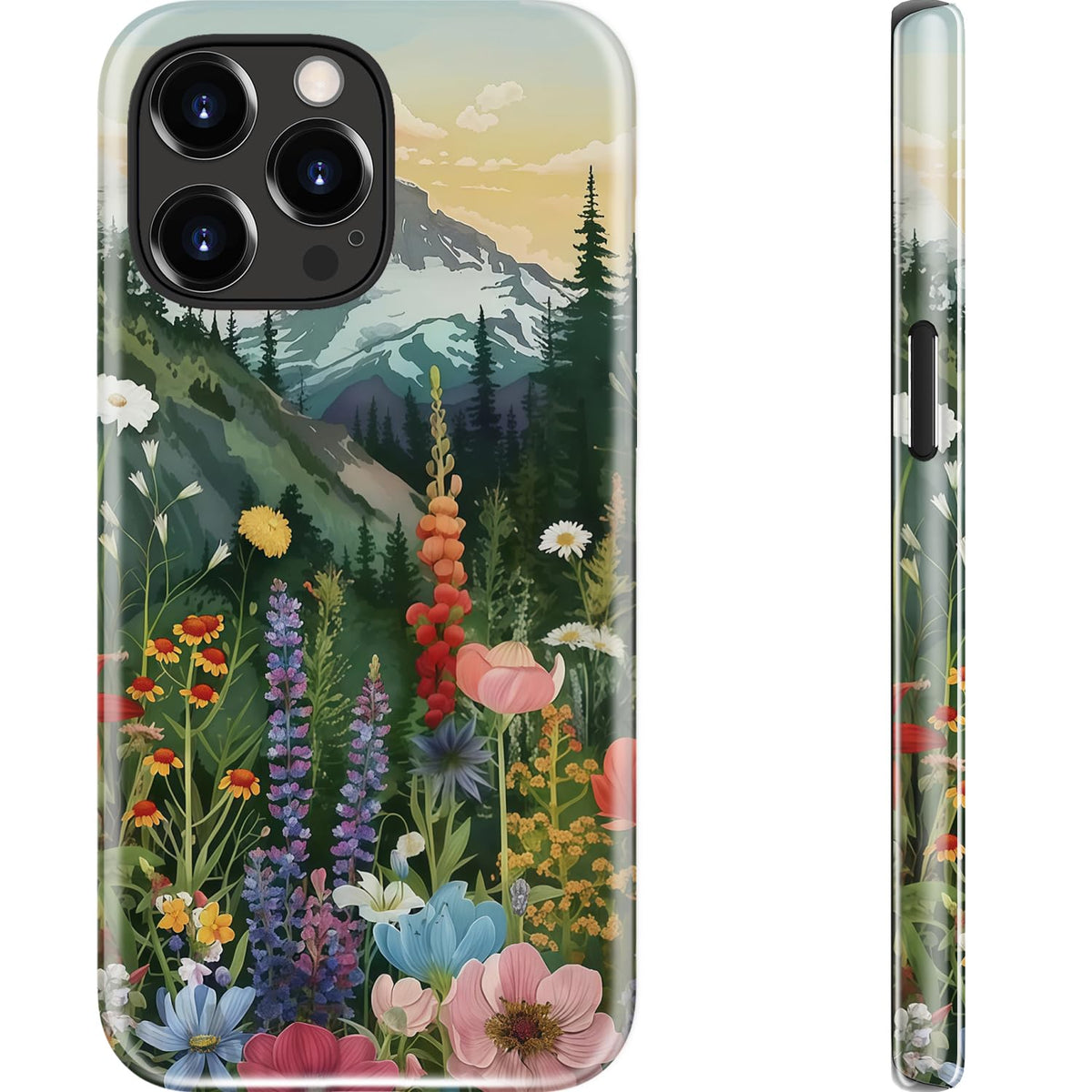 Goodon for iPhone 15 Pro Max Case, Cute Preppy Floral, MagSafe Compatible | Dual-Layer Hard Shell & Silicone, Wireless Charging, Slim Fit Phone Cover with Wildflower Designs for Women Girls