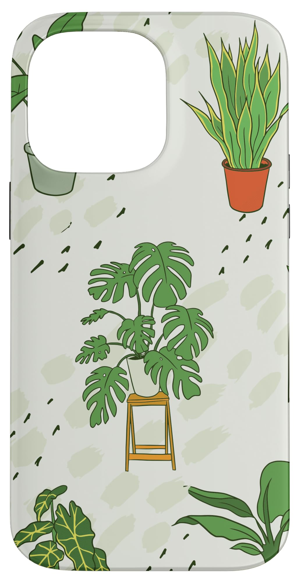 Monstera plant Houseplant Illustrations | Boho Nature Leaf Case for iPhone 15