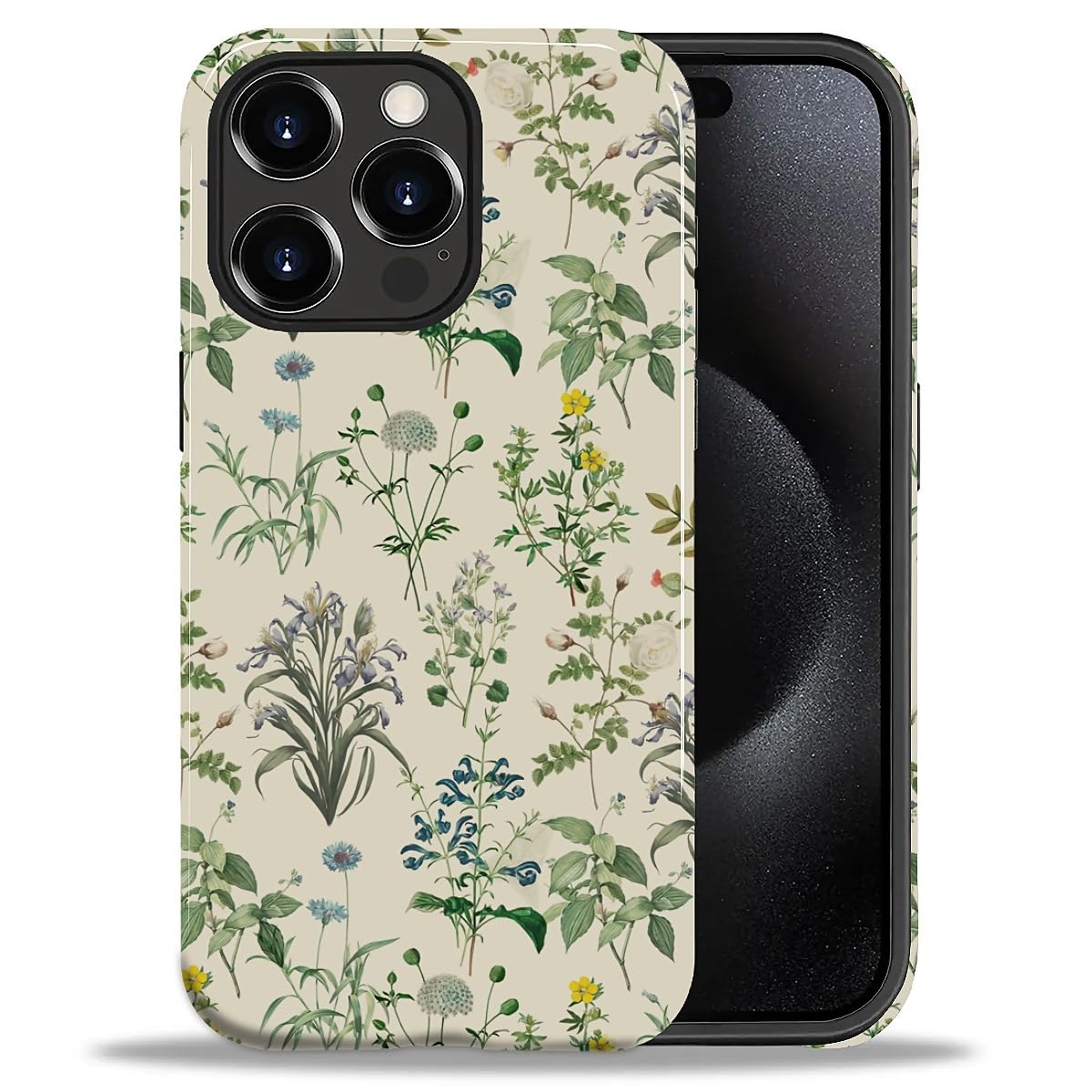 DAIZAG Case for iPhone 13 iPhone 14, Christmas Coffee Snowflake Cane Full-Body Design Hybrid Dual Protection Soft TPU + Hard PC, Shockproof Scratch-Resistant Protective Cover Phone Case for Men Women