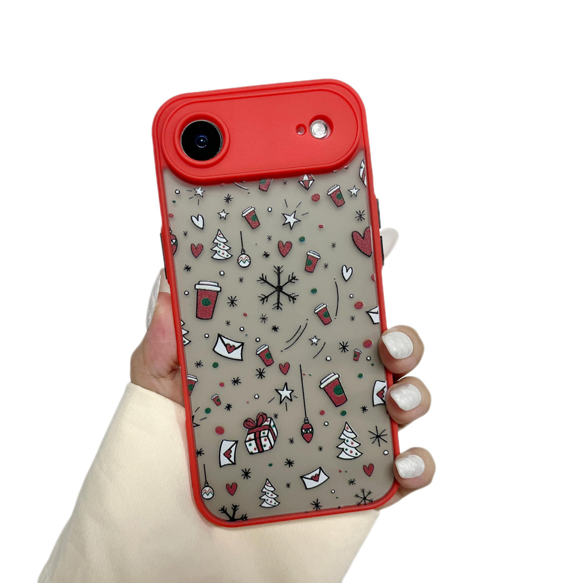 ZTOFERA Christmas Case for iPhone 15,Cute Merry Christmas Pattern Phone Case Gifts Translucent Silicone Hard PC +TPU Bumper Shockproof Protective Cover for iPhone 15 6.1 inch-Gingerbread Man