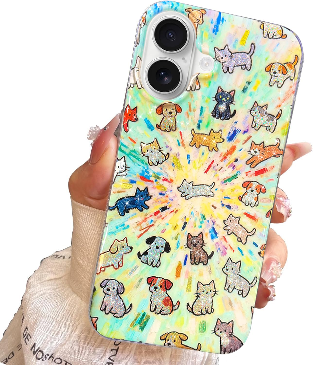 iPhone 13/14 Case, Black Cat Design, Slim Silicone Bumper Case, Wireless Charging Compatible