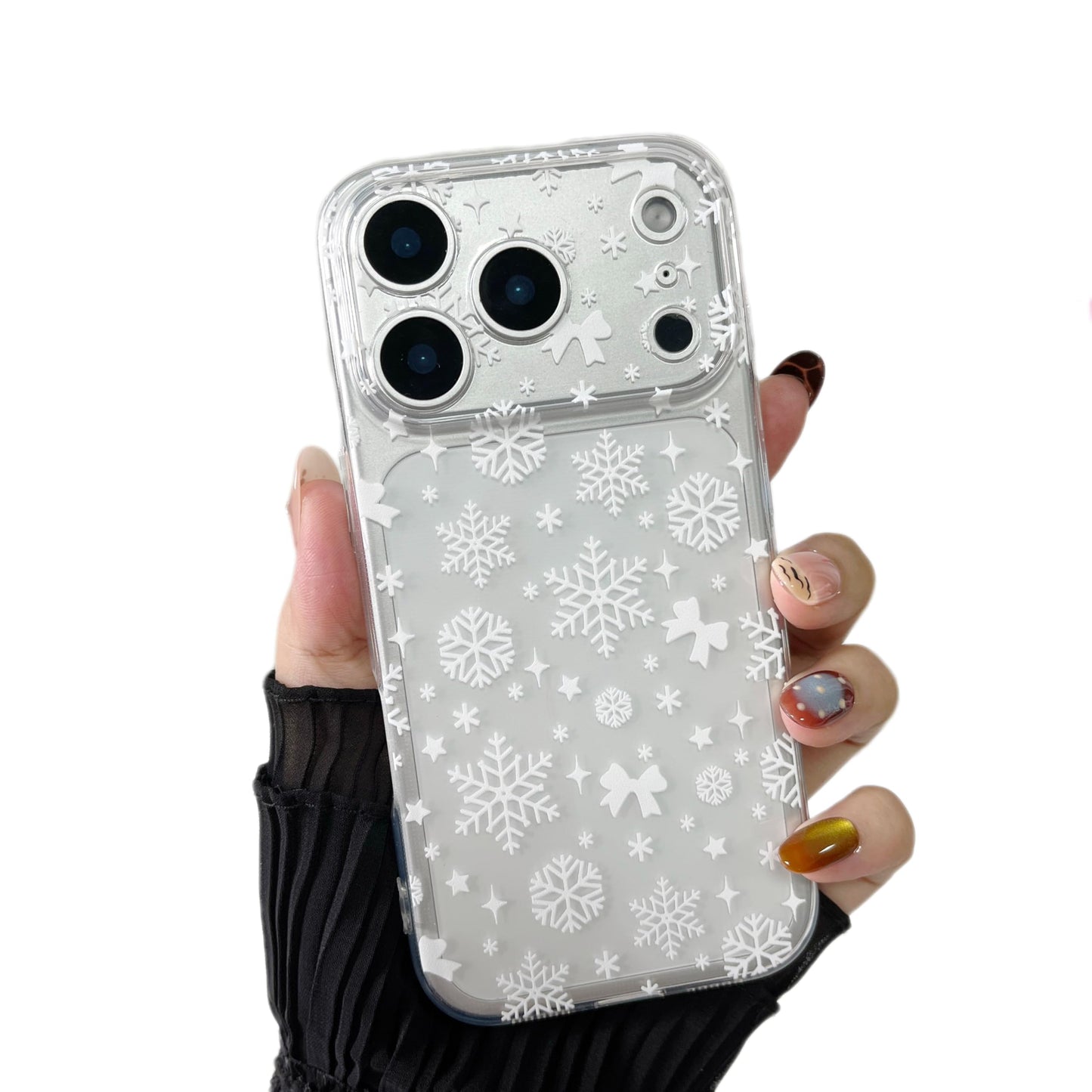 ZTOFERA Christmas Phone Case for iPhone 14 6.1 inch,Clear Cute Merry Christmas Pattern Phone Case Gifts Transparent Hard PC +TPU Bumper Shockproof Protective Cover-Gingerbread Man