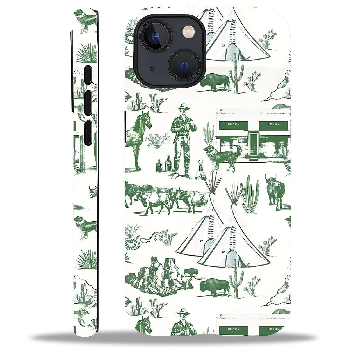 Case for iPhone 16 Pro Max,Aesthetic Frog Pond Splice Exquisitely Pattern Double Protective Phone Cover Cases Soft Silicone for iPhone 16 Pro Max