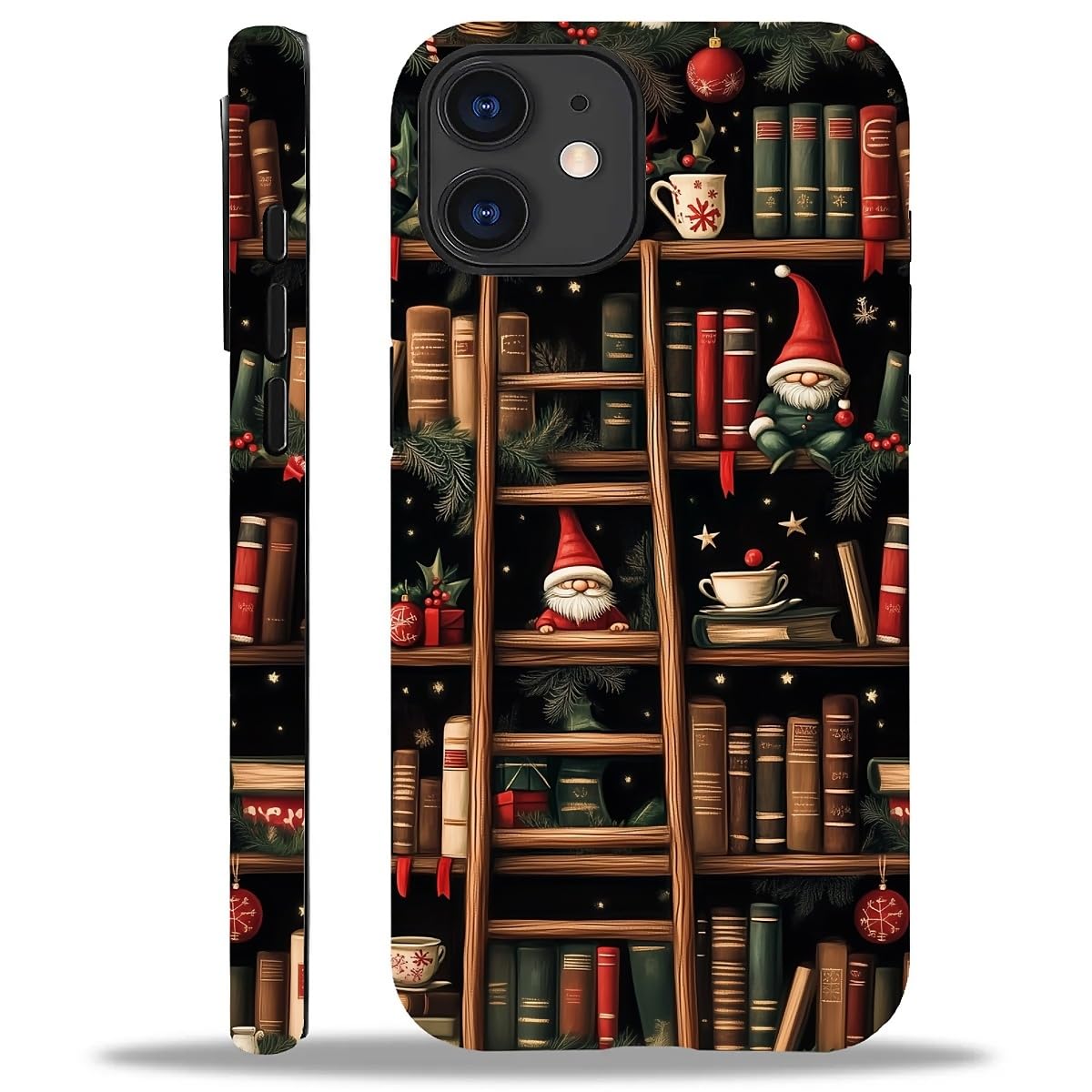 Case Compatible with iPhone 16,Christmas Decorations-Santa Claus Hybrid 2-Layer Hard Shell+Silicone Double Protective Scratch-Resistant Shockproof Case for iPhone 16