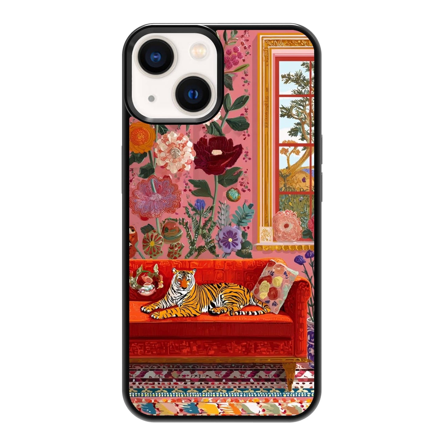 Lush Garden Wildflower Field Green Botanical Nature Aesthetic Phone Case, Shockproof Protective Cover for iPhone 11 12 13 14 15 16 17 Pro Max Plus Mini XR 7 8 SE