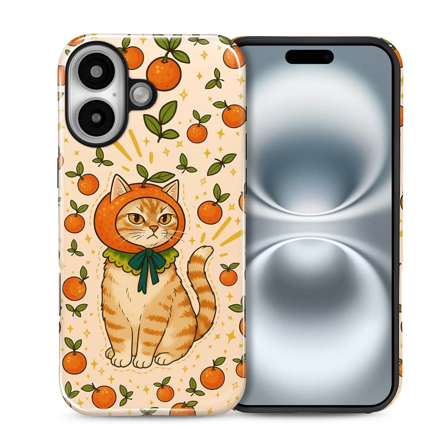 Case for iPhone 15, Shockproof Hybrid Protective Phone Case, Dual-Layer Drop Protection Anti-Scratch, Cozy Cats
